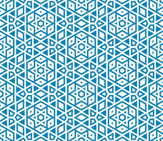 Hexágono de línea delgada de fantasía abstracta, patrón geométrico triangular sin costuras. mosaico creativo, azulejo