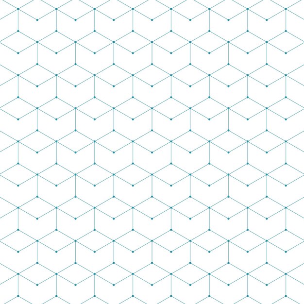 Hexágono Rombus patrón de línea de puntos geométricos Fondo decorativo