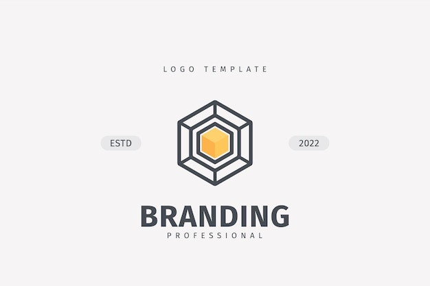 Hexágono Trade Marketing Trading Networking Vector Logo Concepto