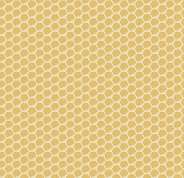 Hexágonos de panal amarillo vector de patrones sin fisuras