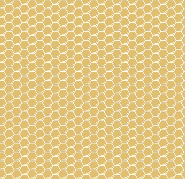 Hexágonos de panal amarillo vector de patrones sin fisuras