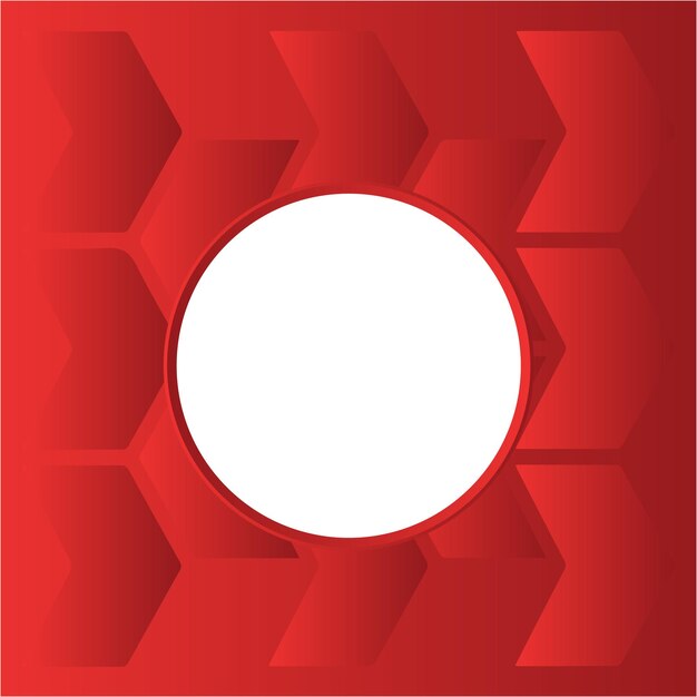 Hexágonos rojos abstractos en el fondo con un círculo blanco en el centro Diseño para el estandarte de fondo