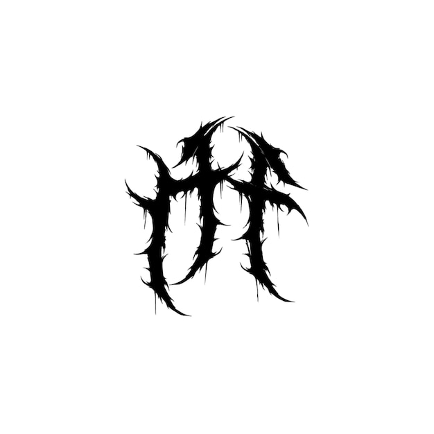 HF monograma diseño del logotipo letra texto nombre símbolo monocromático logotipo alfabeto carácter logotipo simple