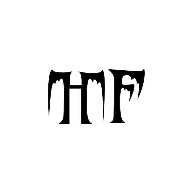 HF monograma diseño del logotipo letra texto nombre símbolo monocromático logotipo alfabeto carácter logotipo simple