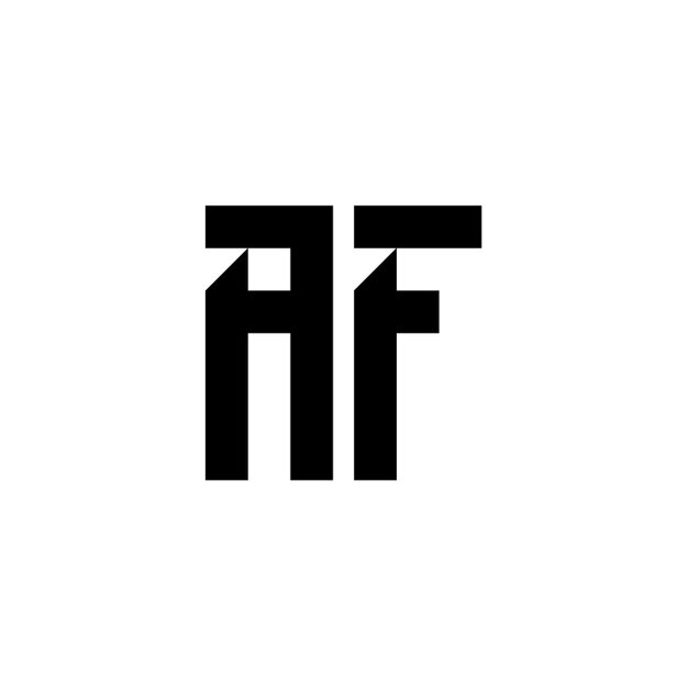 HF monograma diseño del logotipo letra texto nombre símbolo monocromático logotipo alfabeto carácter logotipo simple