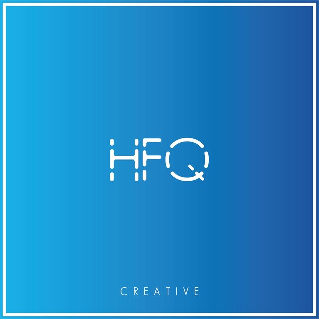 HFQ Premium Vector Último Diseño de logotipo Creativo Logotipo Vector Ilustración logotipo Monograma creativo