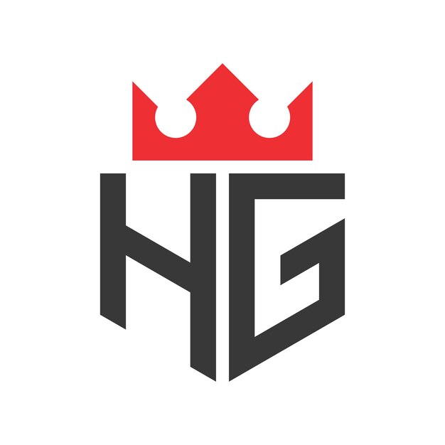 HG Corona Logo Corona en letra plantilla de diseño del logotipo HG