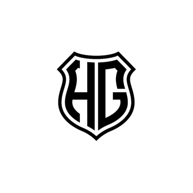 HG monograma diseño del logotipo letra texto nombre símbolo monocromático logotipo alfabeto carácter logotipo simple
