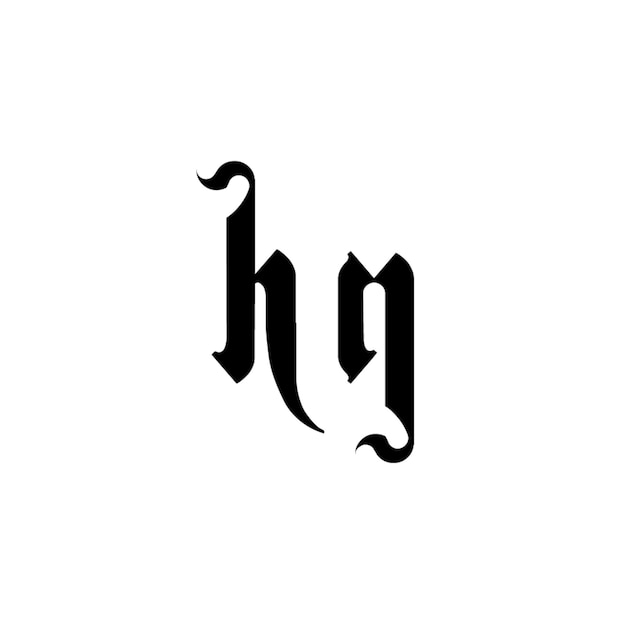 HG monograma diseño del logotipo letra texto nombre símbolo monocromático logotipo alfabeto carácter logotipo simple