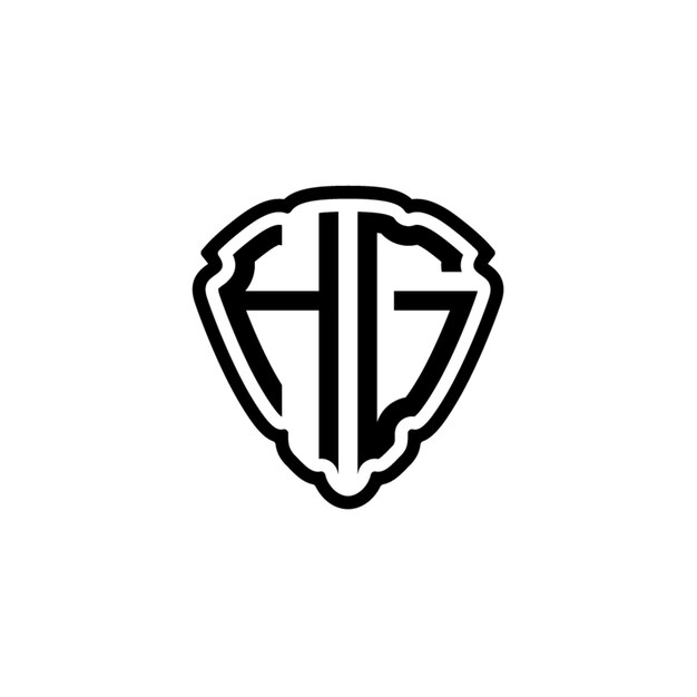 HG monograma diseño del logotipo letra texto nombre símbolo monocromático logotipo alfabeto carácter logotipo simple