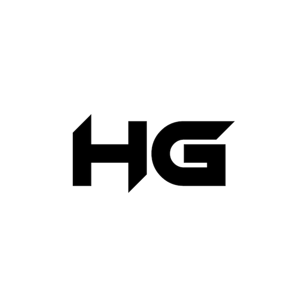 HG monograma diseño del logotipo letra texto nombre símbolo monocromático logotipo alfabeto carácter logotipo simple