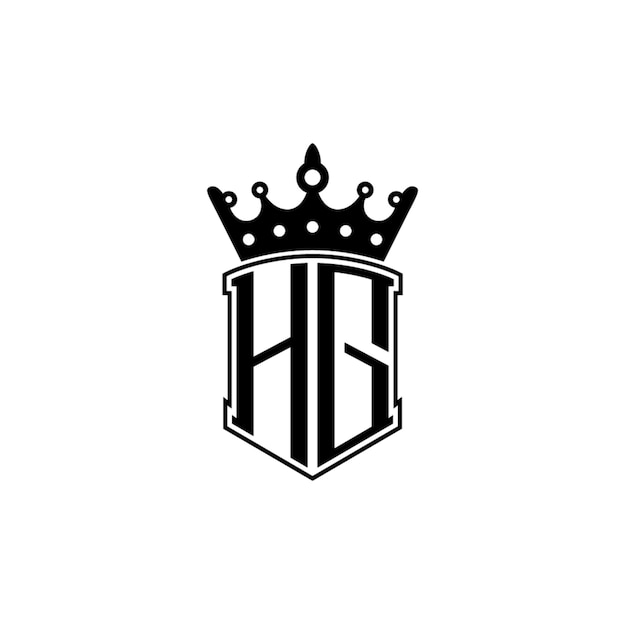 HG monograma diseño del logotipo letra texto nombre símbolo monocromático logotipo alfabeto carácter logotipo simple