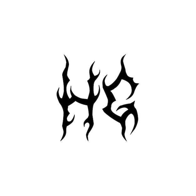 HG monograma diseño del logotipo letra texto nombre símbolo monocromático logotipo alfabeto carácter logotipo simple