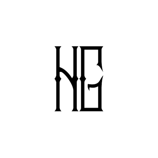 HG monograma diseño del logotipo letra texto nombre símbolo monocromático logotipo alfabeto carácter logotipo simple