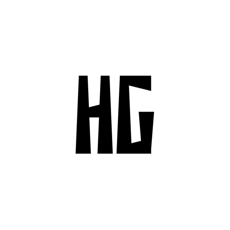 Vector hg monograma diseño del logotipo letra texto nombre símbolo monocromático logotipo alfabeto carácter logotipo simple