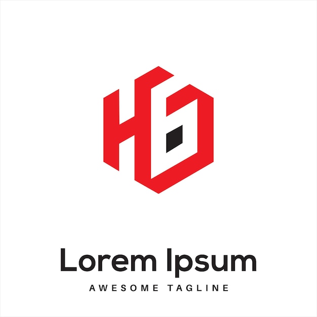HG último icono de diseño de logotipo