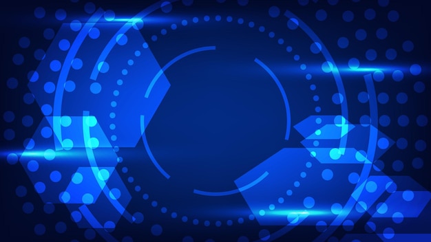 Hi tech circle pantalla digital HUD para diseño gráfico moderno fondo de tecnología futurista