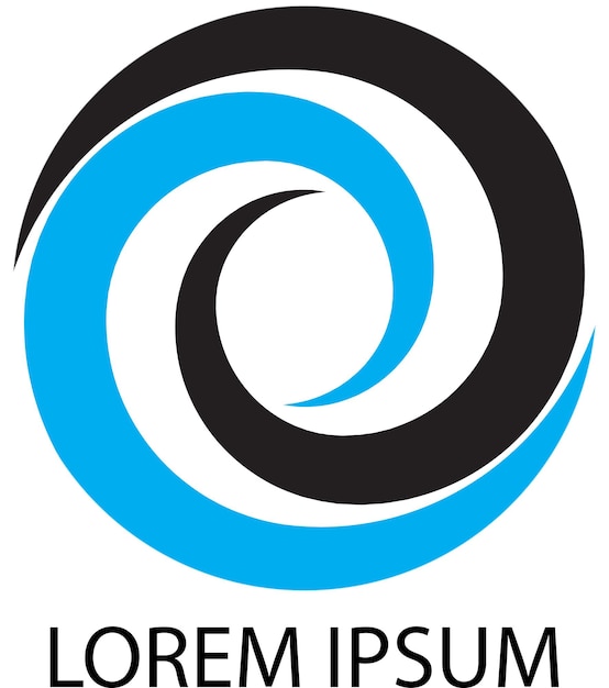 Vector hidromasaje circular de logotipo empresarial