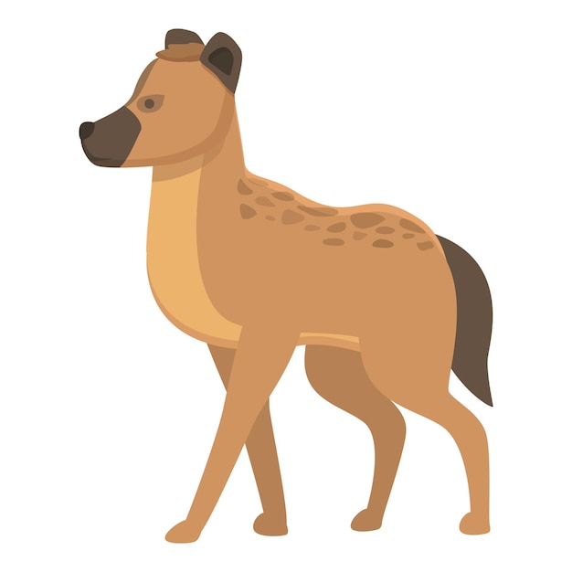 Hiena manchada icono dibujos animados vector lindo animal fauna mamífero