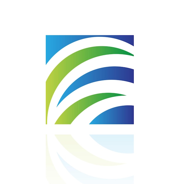 Hierba azul y verde como icono de logotipo