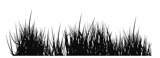 Hierba negra silueta naturaleza planta borde horizontal