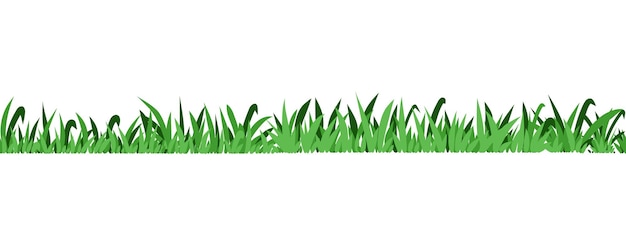 hierba verde sin costuras elementos aislados del campo primavera verano dibujado a mano hierba parque césped prado estilo boceto elementos botánicos aislados para la decoración símbolo ecológico vector dibujo patrón ilustración