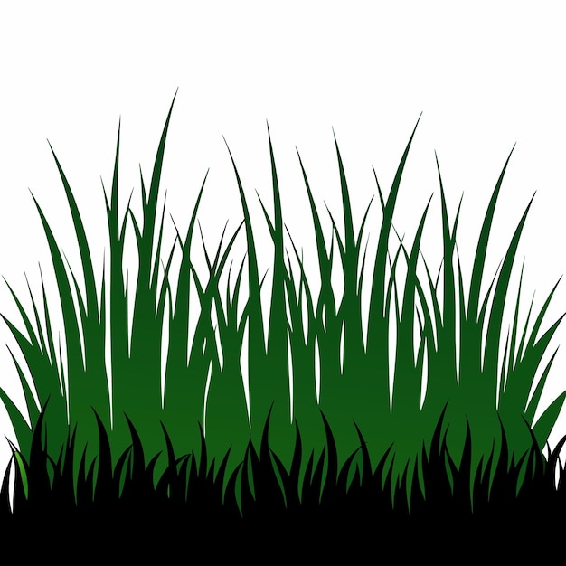 hierba verde con un fondo blanco