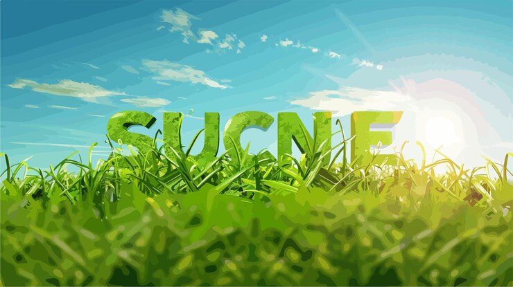 Vector una hierba verde con la palabra artesanía en ella
