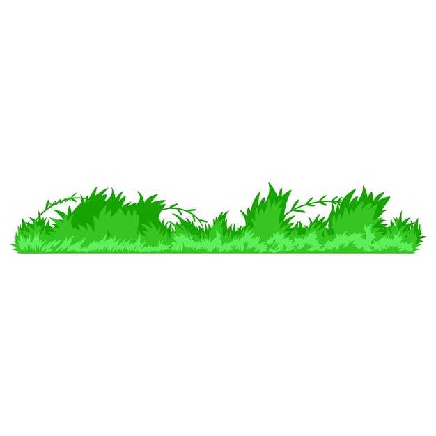 hierba verde sobre un fondo blanco. ilustración vectorial