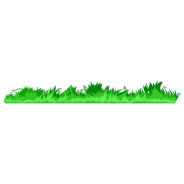 hierba verde sobre un fondo blanco.