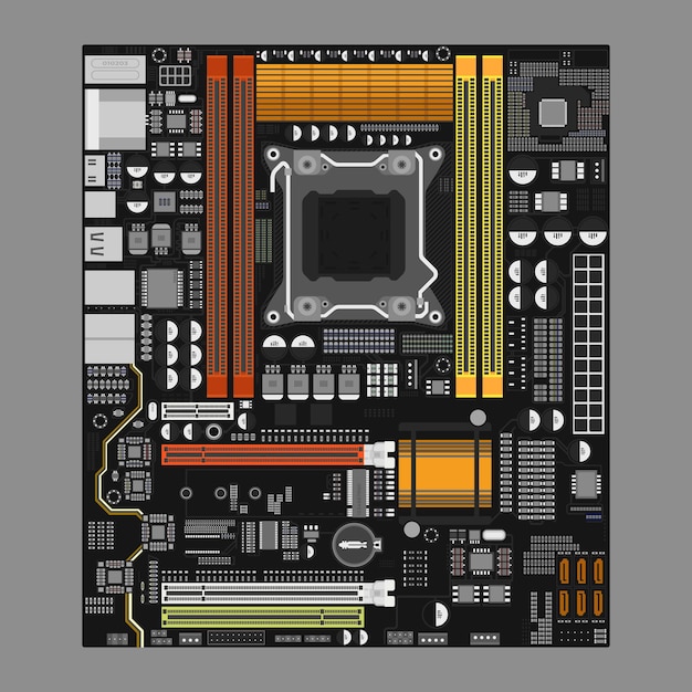 HighTech Motherboard A Detailed View of Computer Components
