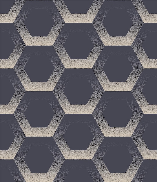 HighTech SciFi Hexágono Cuadrícula De Patrones Sin Fisuras Vector Punto Trabajo Resumen Antecedentes Estructura Hexagonal