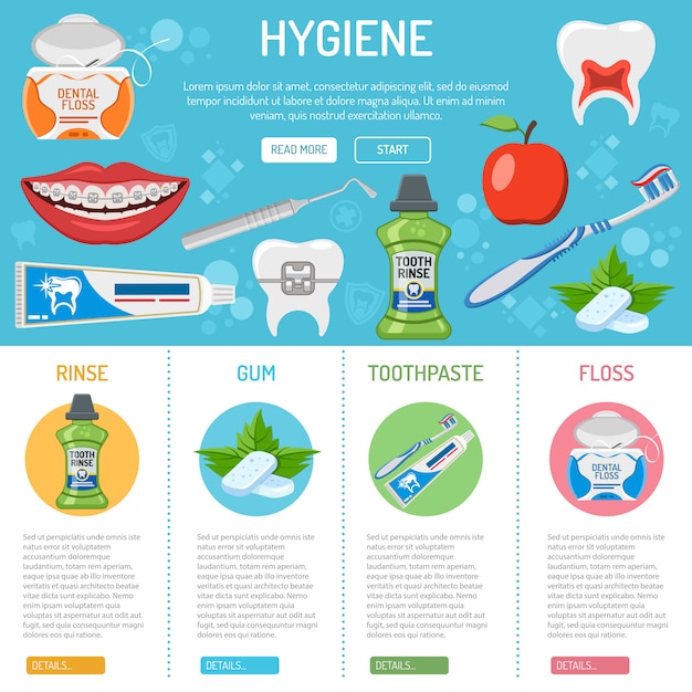 Higiene dental e infografías