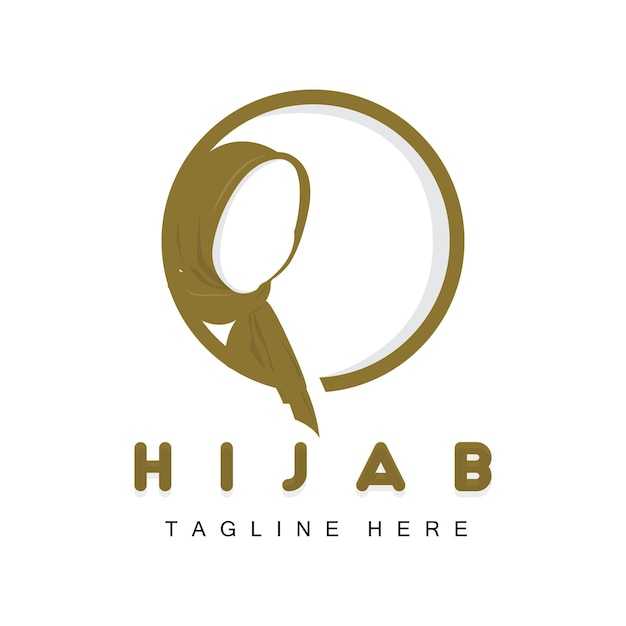 Hijab logo moda producto vector marca mujeres musulmanas hijab boutique diseño