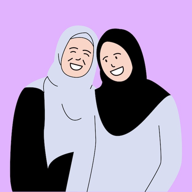 hijab madre e hija personaje