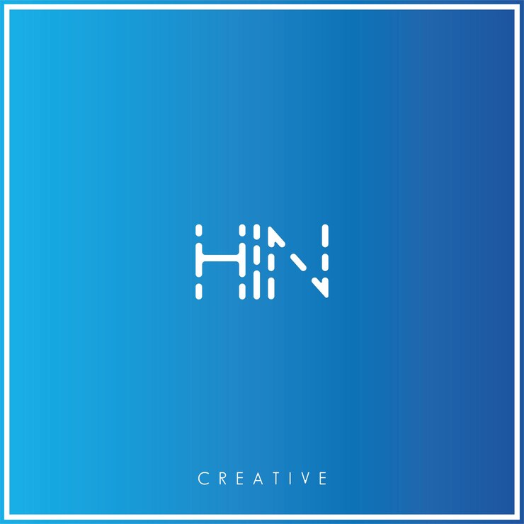 Vector hin premium vector último diseño de logotipo creativo logotipo vector ilustración logotipo monograma creativo