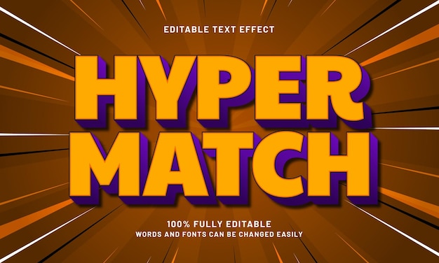 Hiper coincide con los efectos de texto editables con un buen tema de juego