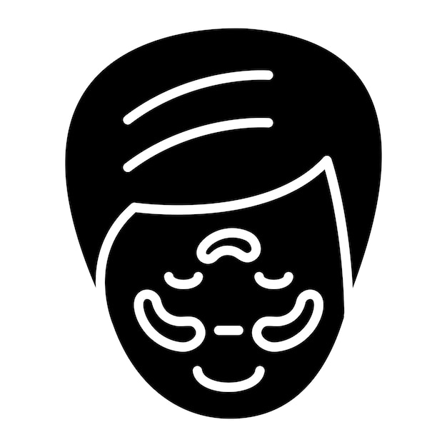 Hiperpigmentación Ilustración de glifo en negro sólido