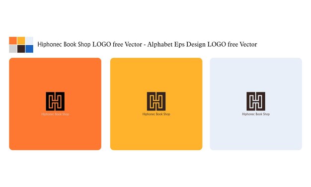 Hiphonec Book Shop LOGO vector libre Alfabeto Eps Design LOGO vector libre