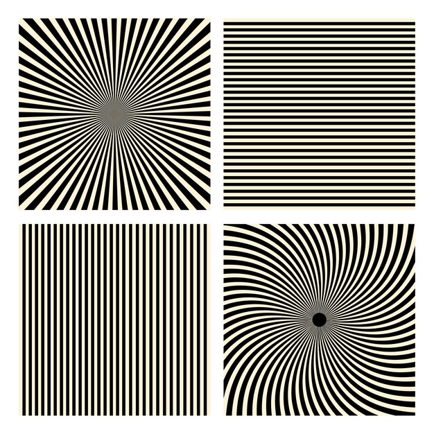 Hippie groovy de los años setenta fondos ondas remolino patrón remolino torcido y distorsionado textura vectorial