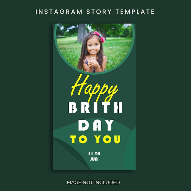 historia de cumpleaños plantilla de historia de Instagram de redes sociales de cumpleaños