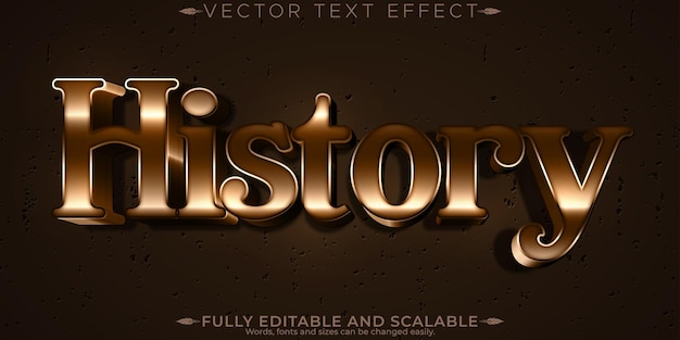 Historia efecto de texto antiguo reino editable y estilo de texto de caballero