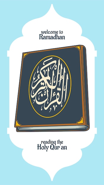 Vector historia de medios sociales de ramadhan 1080 x 1920