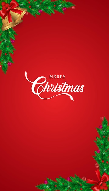 Historia de Navidad Fondo rojo Frontera de Navidad