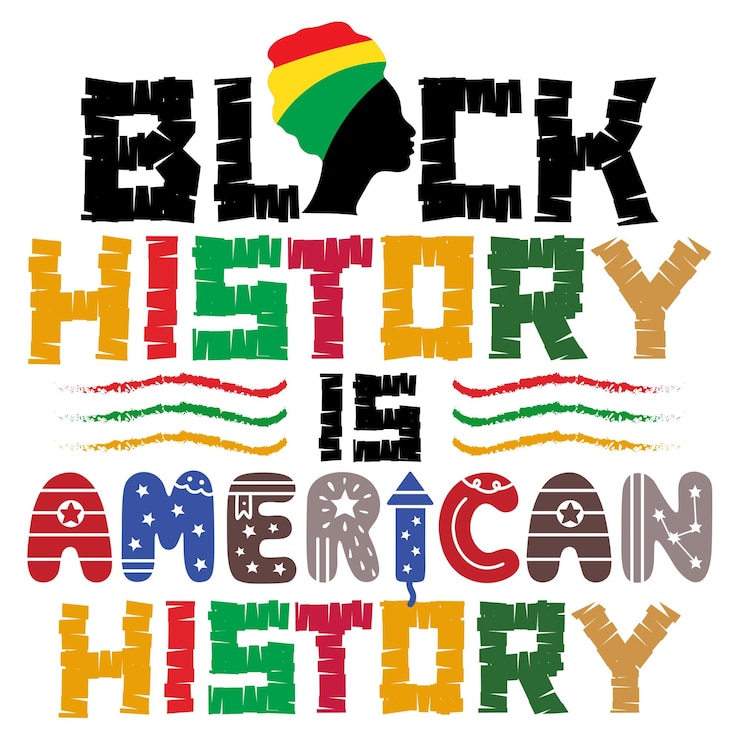 Vector la historia negra es la historia estadounidense diseño de camisetas svg para el mes negro de la historia