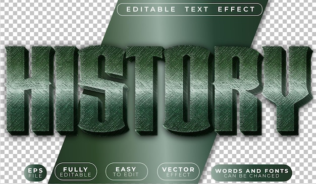 Historial verde antiguo archivo de texto vectorial totalmente editable