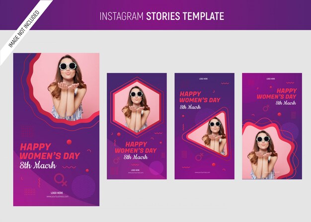 Vector historias de instagram del día internacional de la mujer