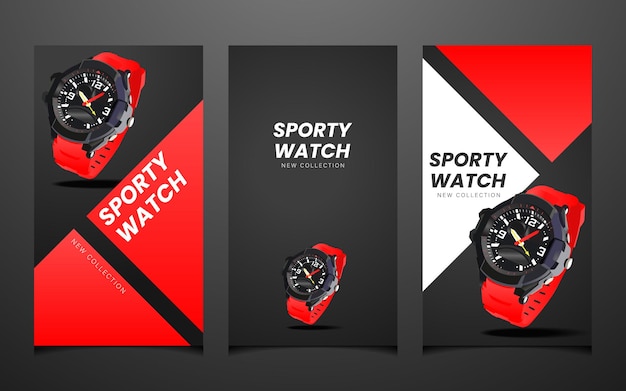 Historias de instagram con reloj deportivo.