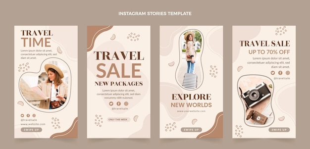Historias de instagram de viajes planos
