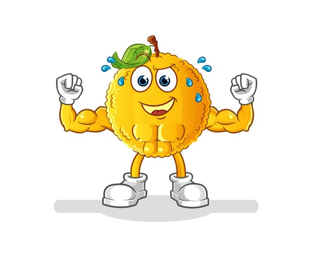 Historieta muscular de la jaca. vector de mascota de dibujos animados